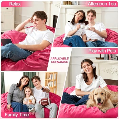 4FT Big Bean Bag Chairs for Adults,Beanbag with Washable Cover - Image 5