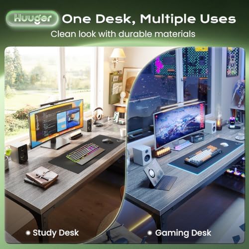 Huuger 63'' x 23.6'' Computer Desk with Power Outlets, 0.95'' Thick Desktop - Image 3