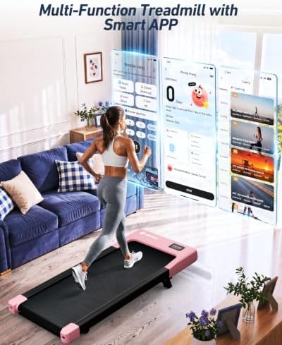 DeerRun Under Desk Walking Pad Treadmill for Home Office & Small Spaces, 6% Manual Incline, 0.6–3.8 MPH Walking Speed, 2.5 HP, 300 lb Capacity, App & Remote Control - Image 6