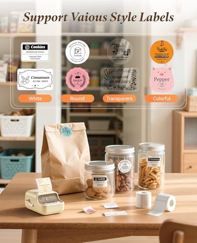 NIIMBOT B21 Label Maker, Thermal Label Printer, Portable Inkless Label Makers for Home/Office/Business, with 1 Pack 50x30mm White Label, Compatible with iOS & Android, (White) - Image 5