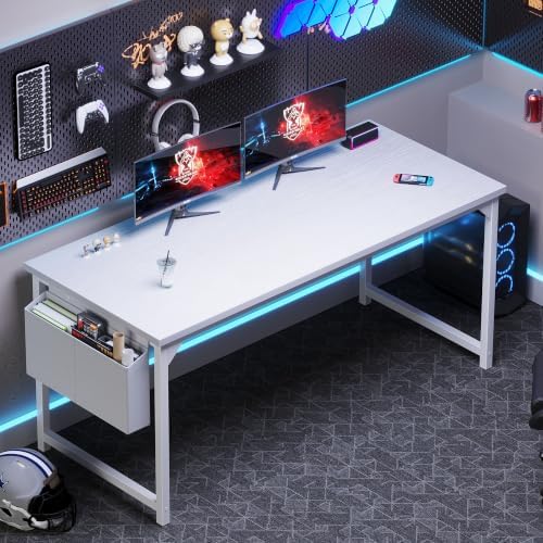 OLIXIS Computer Desk, 63 Inch Gaming Desks for Home Office Small Spaces - Image 4