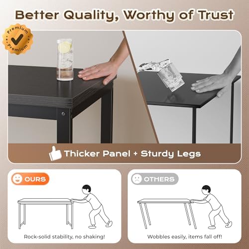 Huuger 48 x 24 inch Desk with Power Outlets & 0.95 Inch Thicker Desktop - Image 6
