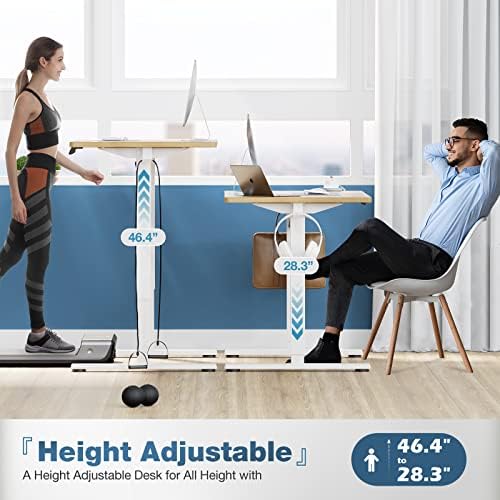 DUMOS 47 Inch Electric Standing Desk, Memory Adjustable Home Office Desk - Image 3