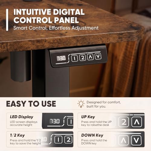 Furmax 48 Inches Electric Height Adjustable Standing Desk Home Office Desk - Image 6