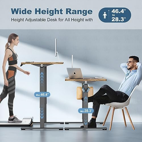 DUMOS 63 Inch Electric Standing Desk, Memory Adjustable Home Office Desk - Image 4