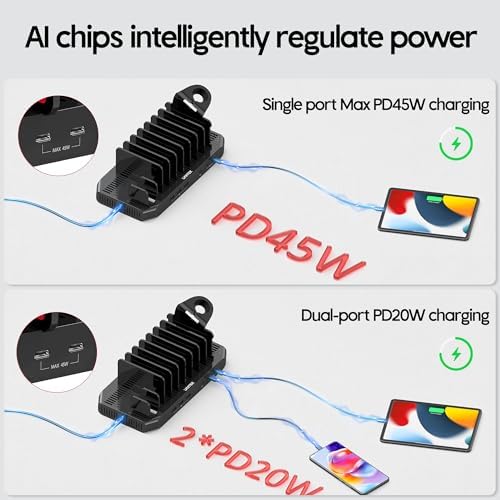 Unitek USB C Charging Station for Multi-Devices, Charger Dock with 2xPD 20W - Image 5