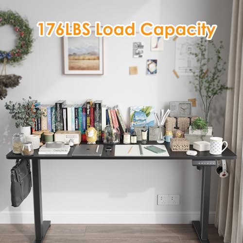 STARY Electric Standing Desk Adjustable Height Sit Stand Home Office Desk with Splice Board - Image 2