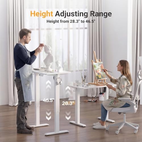YDN Electric Standing Desk, 32x19 Inch, White - Image 4