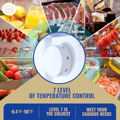 3.5 Cu.ft Refrigerator with Freezer Double Door Retro Fridge - Image 3