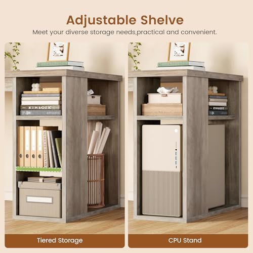 SEDETA 67" Farmhouse Executive L Shaped Desk with 3 Drawers - Image 4