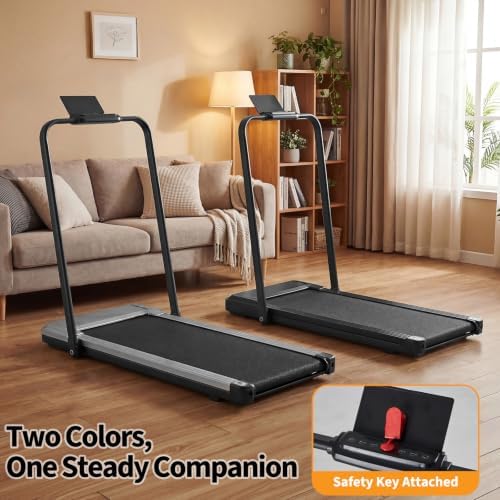 Compact Walking Pad Under Desk Treadmill, Portable Electric Walking Treadmill with Remote Control & LED Display for Home Office, Quiet Fitness Machine - Image 2