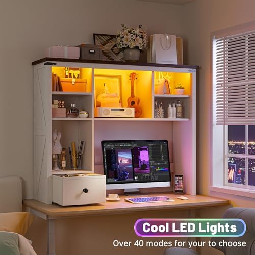 EnHomee Desktop Bookshelf, Computer Up to 27”, Adjustable Storage Shelf - Image 6