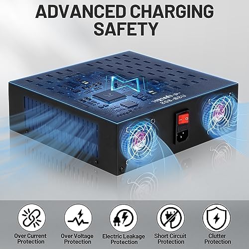 Multiple USB Charging Station, MIXILIN 80 Ports 800W(150A) Fast Charger Station with Power Switch, Desktop Charging Station for Multiple Devices Compatible with Cell Phones iPad Kindle Tablet - Image 4