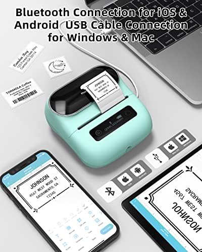 Phomemo M220 Label Maker, 3.14” Bluetooth Thermal Label Printer - Image 2
