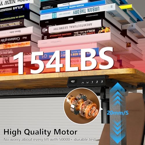 47.2" Electric Standing Desk, Adjustable Desk with 3 Memory Height - Image 4