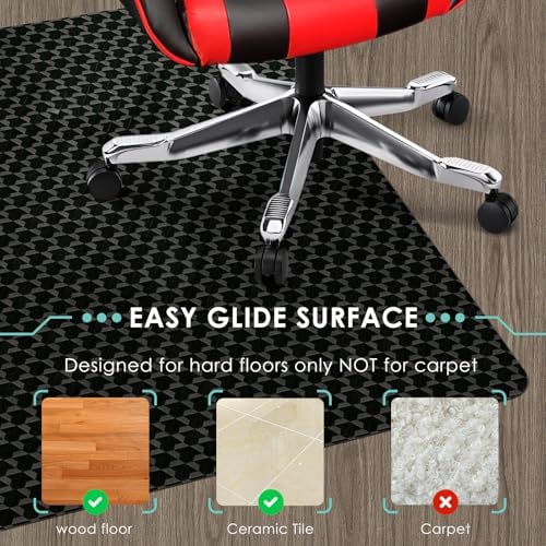 Vicwe Office Chair Mat for Hardwood Floor, 72" x 46" Chair Mat, Anti-Slip - Image 3