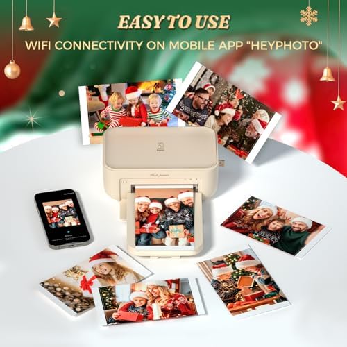HPRT 4x6 Photo Printer for iPhone & Android, with 20 Sheets & 1 Ribbon, Portable Picture Printer for Phone, Home Use, Ideal for Mom, Family & Friends, Beige - Image 4