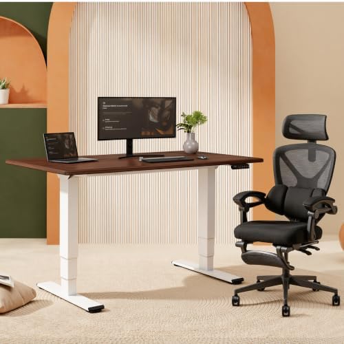 FLEXISPOT E6 Solid Wood Dual Motor 3-Stage Electric Standing Desk, 55 x 28 - Image 2