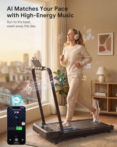 UREVO Strol 2E Pro Smart Walking Pad Treadmill with APP, 12% Incline, Compact Walking Pad with Safety Handle, Plug & Play, Desk Treadmill with LED Display, Walking & Running for Home Office - Image 4