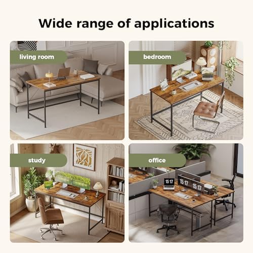 Mericonia 55x20 Inch Computer Desk, 0.6" Thick Small Office Table - Image 6