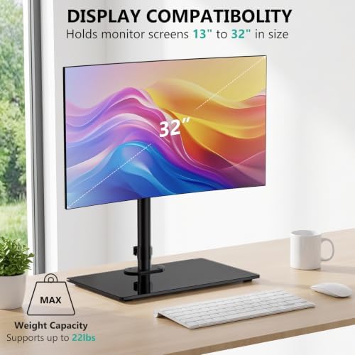 WALI Free Standing Vesa Monitor Stand for 13-32 inch Screens, up to 22 lbs - Image 3