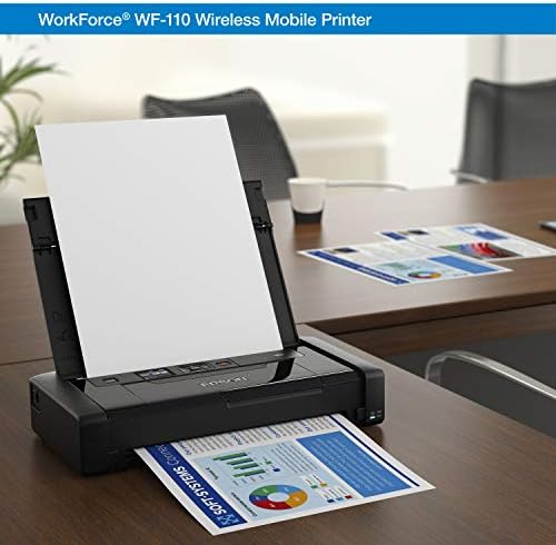 Epson Workforce WF-110 Wireless Color Mobile Portable Inkjet Printer - Image 4