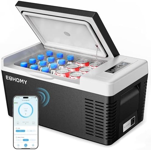 EUHOMY 19qt 12 Volt Refrigerator, -4℉~68℉ Electric Cooler for Car by EUHOMY