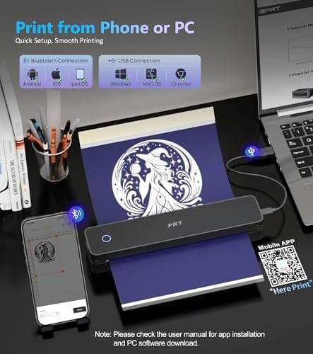 Tattoo Stencil Printer, Wireless Thermal Tattoo Transfer Printer 10pc Paper - Image 3