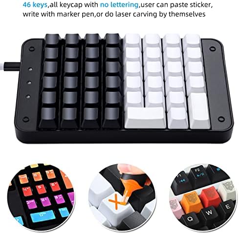 Koolertron 46-Key One-Handed Mechanical Gaming Keyboard, Programmable - Image 2
