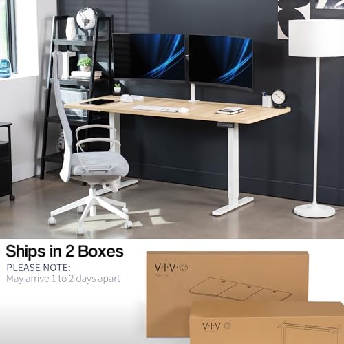VIVO Light Wood 60 x 24 in Standing Desk, DESK-KIT-E2W1C - Image 4