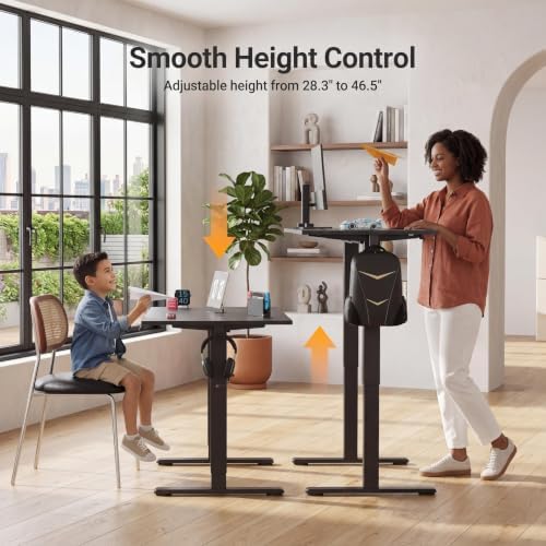 Claiks Electric Standing Desk, 32x19 Inch, Black - Image 4