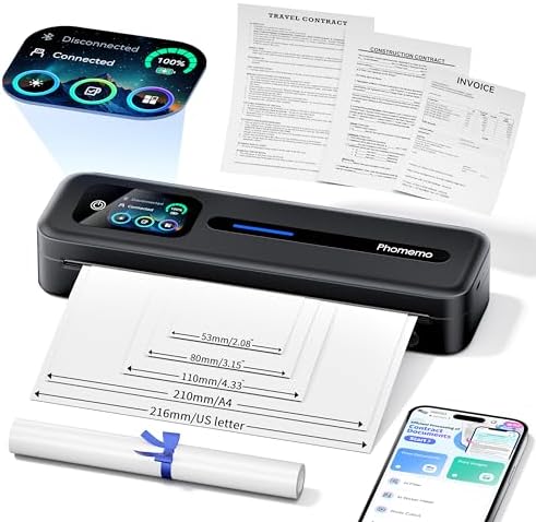 Phomemo M832D Touchscreen Portable Printer Inkless Thermal Wireless Travel by Phomemo