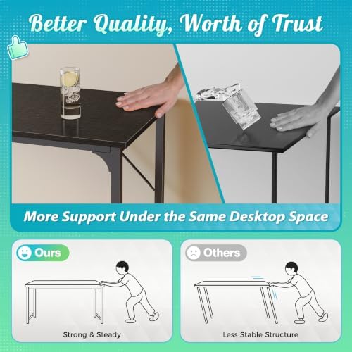 PRAISUN 63'' Computer Desk with Fabric Storage Bag - Image 6