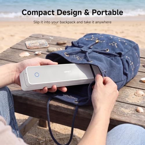 HPRT MT610 Portable Printer, Wireless for Travel, Inkless Thermal, White - Image 6