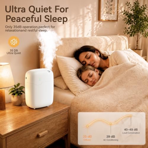 Waterless Essential Oil Diffuser with Bluetooth App Control (Matte White, Large) - Image 6