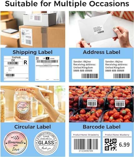 Phomemo Thermal Shipping Label Printer 241BT Black White - Image 3