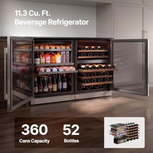 Ca'Lefort 48 Inch Wine & Beverage Refrigerator, 200 Can and 46 Bottle - Image 2