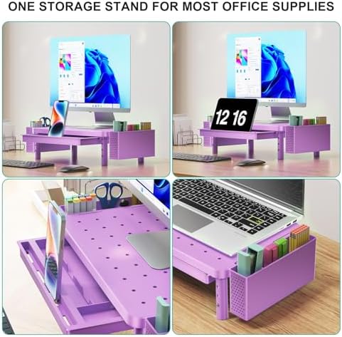 WALI Computer Monitor Stand with Storage and Pen Holder - Image 3