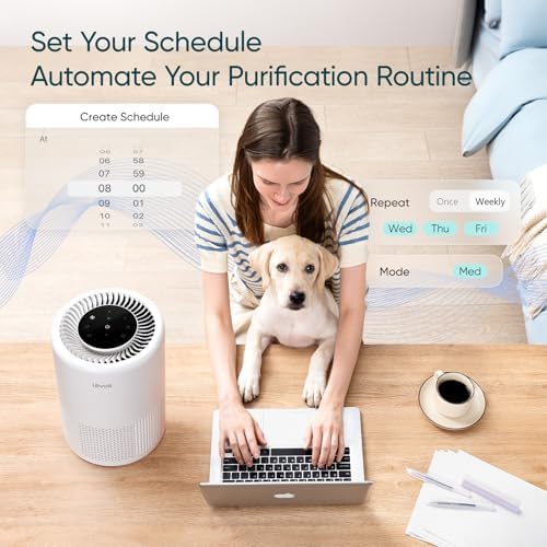 Levoit Air Purifier for Home Pets Bedroom Dorm Room, Smart & Voice Control - Image 3