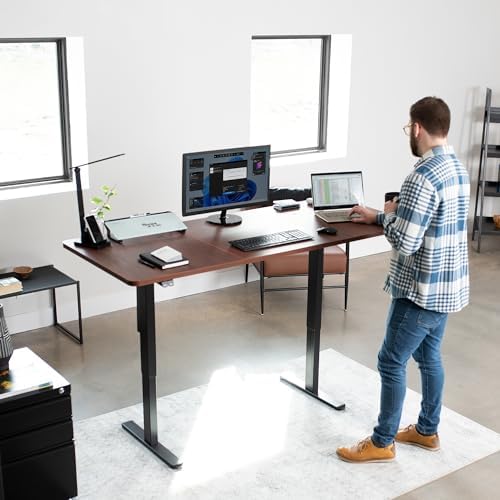 VIVO Dark Walnut 71 x 30 in Standing Desk, DESK-KIT-0B7D - Image 5