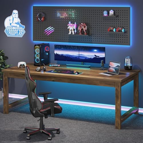 Tribesigns Modern Computer Desk, 63 x 31.5 inch Large Office Desk Computer Table Study Writing Table Workstation for Home Office, Brown Wood - Image 5