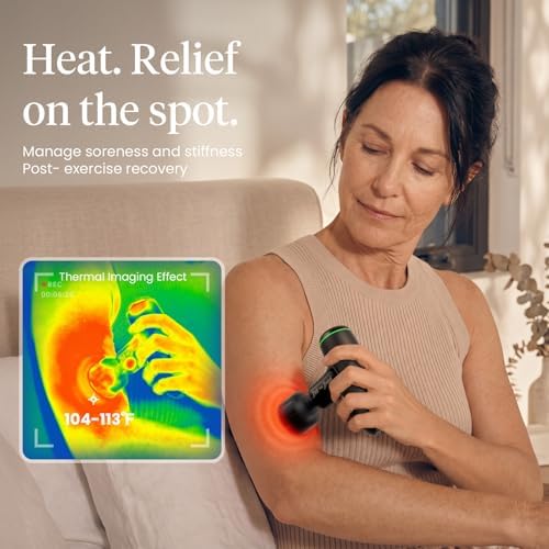 BOB AND BRAD Q2 Ultra Max Mini Massage Gun, Deep Tissue Back Handheld Massager with Infrared Heat Therapy, 5-11mm Amplitude, FSA Approved Portable Percussion Muscle Massager Gun Fathers Day HSA - Image 4