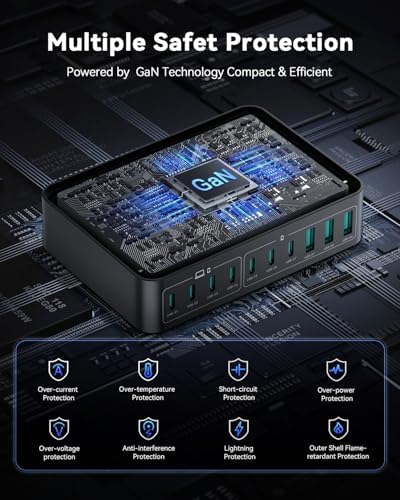Rocoren 480W GaN 10‑Port Charging Station, PD 100W Fast USB‑C Charger Hub - Image 4