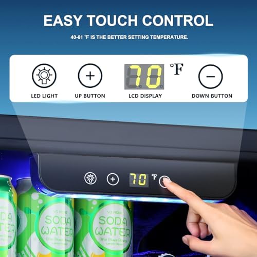 Antarctic Star Beverage Refrigerator -120 Can Mini Fridge for Soda Beer or Wine,Small Drink Dispenser, For Office or Bar with Adjustable Removable Shelves，Convertible Door ，3.1 Cu.Ft - Image 3