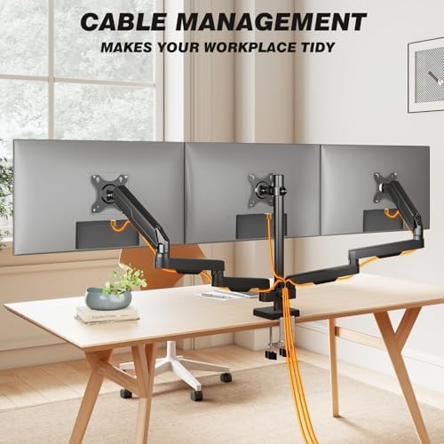 5Rcom Triple Monitor Mount Stand for 17-34 Inch Computer Screens - Image 5