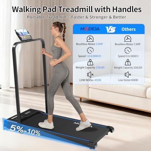 3 in 1 Under Desk Treadmill with Incline Walking Pad for Home & Office - Image 3