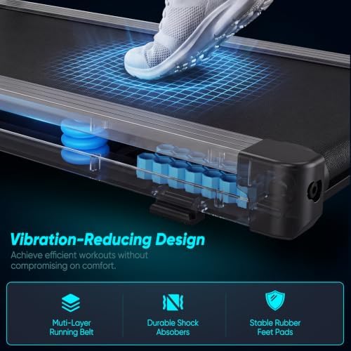 NEWBULIG Walking Pad Treadmill for Home, Lightweight Walk Machine with Remote Control and LED Display, Portable Treadmill Under Desk for Walking, Jogging, Running - Image 5