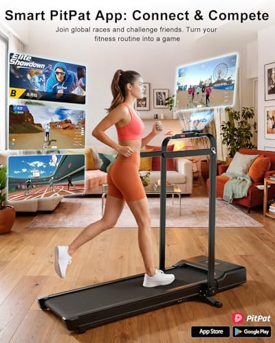Walking Pad Treadmill with Handle,9% Manual Incline 3-in-1 Folding Treadmills for Home Small Space,3.0HP Quiet Under Desk Treadmill with Remote & APP Control,300LB Capacity LED Display - Image 5
