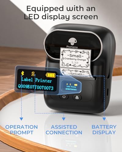 Phomemo M110 Label Maker with 3 Tapes and Bag, Portable Thermal Printer - Image 6