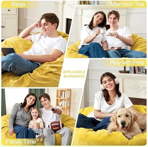 5FT Large Bean Bag Chairs for Adults,Beanbag with Washable Cover - Image 5